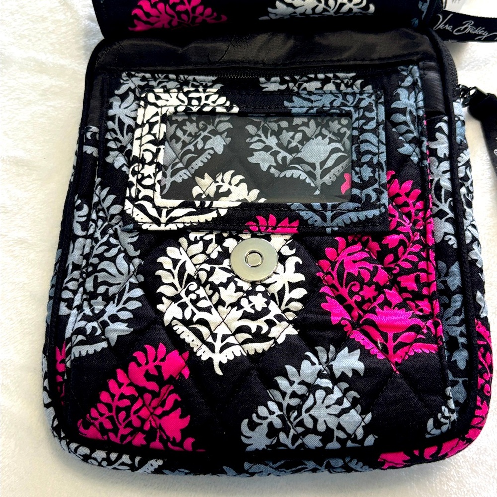 Vera Bradley Purse NWT - Womens Crossbody Bag Northern Lights Black Pink Gray - Picture 4 of 8
